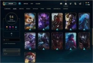 Conta ouro 1 com 65 champs e 24 skins - League of Legends LOL