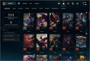 Conta ouro 1 com 65 champs e 24 skins - League of Legends LOL