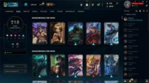 Conta League of Legends com TODOS OS Campeões + 218 Skins LOL