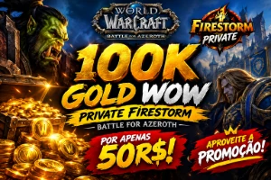 100K Gold Wow Firestorm - Battle For Azeroth - Blizzard