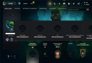 Conta Unranked com 100 Champs e 59 Skins - League of Legends LOL