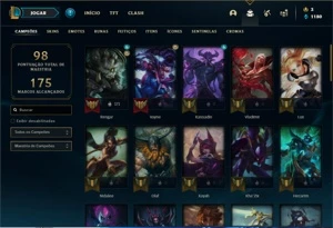 Conta ouro 4 com 52 Champs e 28 Skins + 6 Fragmentos - League of Legends LOL