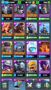Clash Royale Arena 8 com uma lendária que é dragão infernal