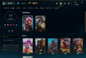 Prata 3 com 65 Champs e 17 Skins ( MAIN TOP ) - League of Legends LOL