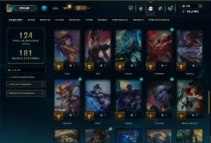 Unranked com 55 Champs e 10 Skins +1 Prestigio - League of Legends LOL