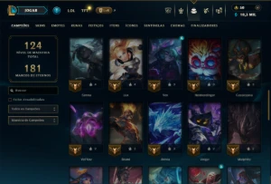 Unranked com 55 Champs e 10 Skins +1 Prestigio - League of Legends LOL