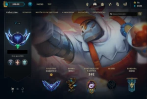 CONTA LOL D4 MMR MTO BOM E SKINS RARAS - League of Legends