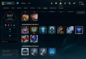 CONTA LOL D4 MMR MTO BOM E SKINS RARAS - League of Legends