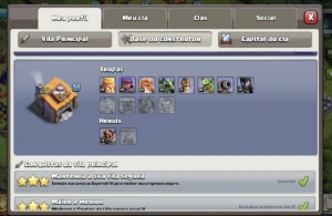 Conta clash of clans cv 12