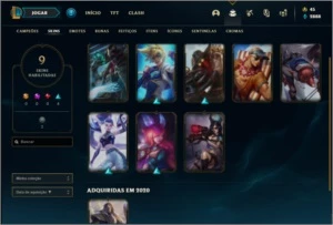 Conta platina 3 com 9 skins e 39 champs - League of Legends LOL