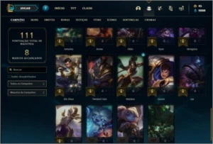 Conta platina 3 com 9 skins e 39 champs - League of Legends LOL