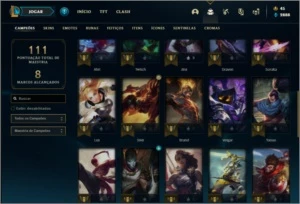 Conta platina 3 com 9 skins e 39 champs - League of Legends LOL