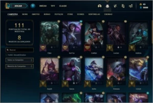 Conta platina 3 com 9 skins e 39 champs - League of Legends LOL