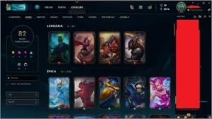 CONTA LEAGUE OF LEGENDS COM BORDA PLATINA E MUITAS SKINS LOL