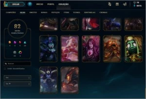 CONTA LEAGUE OF LEGENDS COM BORDA PLATINA E MUITAS SKINS LOL