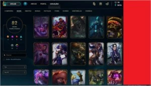 CONTA LEAGUE OF LEGENDS COM BORDA PLATINA E MUITAS SKINS LOL