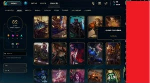 CONTA LEAGUE OF LEGENDS COM BORDA PLATINA E MUITAS SKINS LOL