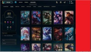 CONTA LEAGUE OF LEGENDS COM BORDA PLATINA E MUITAS SKINS LOL
