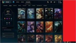 CONTA LEAGUE OF LEGENDS COM BORDA PLATINA E MUITAS SKINS LOL