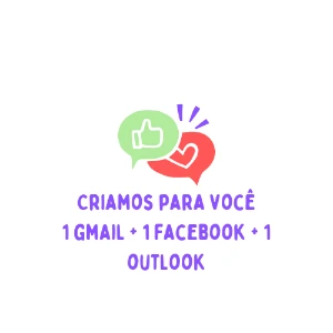 Criamos para você 1gmail+ 1outlook+ 1Facebook sem burocracia - Redes Sociais