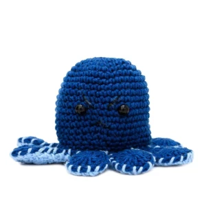 Polvo Reversível Humor Azul Amigurumi - Artesanato e Personalizados
