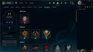 CONTA LEAGUE OF LEGENDS, UNRANKED, 488 SKINS. LOL