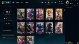 CONTA LEAGUE OF LEGENDS, UNRANKED, 488 SKINS. LOL