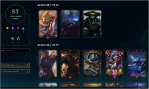 Vendo  acc do lol Total  108 champs 18419 EA LV 136 53 SKINS - League of Legends