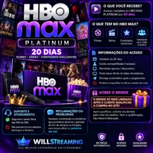 Hbomax Platinum + Brinde 🎁 | 20 Dias | Tela Compartilhada - Assinaturas e Premium