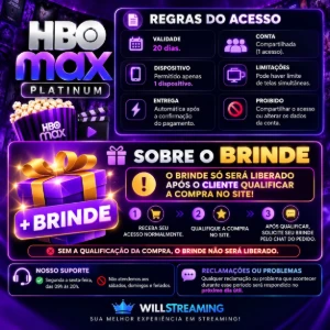 Hbomax Platinum + Brinde 🎁 | 20 Dias | Tela Compartilhada - Assinaturas e Premium