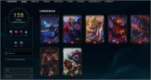Conta do lol com 125 skins 2 ultimate - League of Legends