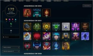 Conta do lol com 125 skins 2 ultimate - League of Legends