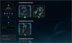 Conta do lol com 125 skins 2 ultimate - League of Legends