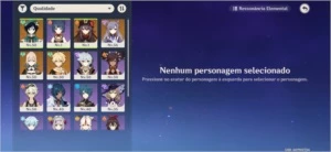 Conta Genshin impact 4 personagens 5 estrelas AR 34