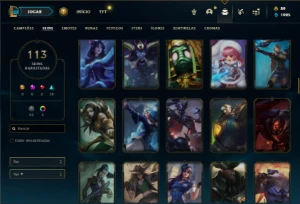 Unranked com TODOS os champs e 113 Skins ( MAIN ADC ) - League of Legends LOL