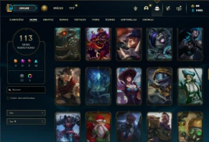 Unranked com TODOS os champs e 113 Skins ( MAIN ADC ) - League of Legends LOL