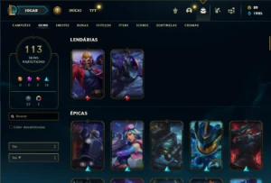 Unranked com TODOS os champs e 113 Skins ( MAIN ADC ) - League of Legends LOL