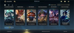 WILD RIFT 70 SKINS; 8 LENDÁRIAS; 245 WC; TODOS OS PASSES - League of Legends: Wild Rift LOL WR