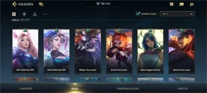 WILD RIFT 70 SKINS; 8 LENDÁRIAS; 245 WC; TODOS OS PASSES - League of Legends: Wild Rift LOL WR
