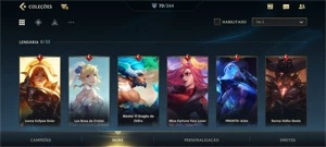 WILD RIFT 70 SKINS; 8 LENDÁRIAS; 245 WC; TODOS OS PASSES - League of Legends: Wild Rift LOL WR