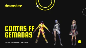 contas free fire com 300 diamantes + pacote rei caveira