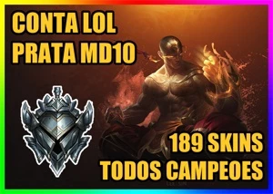 CONTA LOL 🌟 PRATA MD10 🌟 189 SKINS 🌟 TODOS CAMPEOES - League of Legends