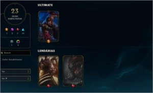 2 SKINS LENDÁRIAS E 1 ULTIMATE/CONTA NVL 109 ELO>BRONZE 1 - League of Legends LOL
