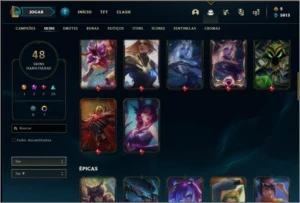 Conta prata 2 com 48 skins e 97 champs - League of Legends LOL