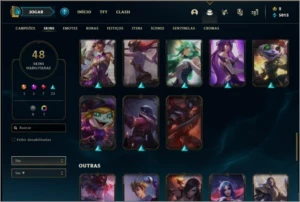 Conta prata 2 com 48 skins e 97 champs - League of Legends LOL