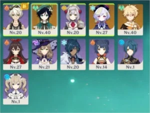 AR-21, COM Venti e Qiqi com constelação 1 - Genshin Impact
