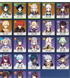Conta genshin - Xiao + Albedo + Ayaka + Venti + Diluc + Mona - Genshin Impact