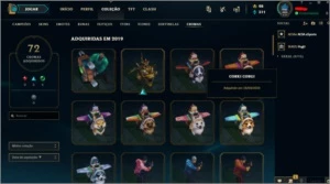 CONTA LEAGUE OF LEGENDS LV121 COM 998 SKINS INCLUINDO PAX TF LOL