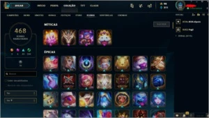 CONTA LEAGUE OF LEGENDS LV121 COM 998 SKINS INCLUINDO PAX TF LOL