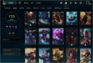 CONTA DE LOL - LVL 276 - 120 SKINS - League of Legends